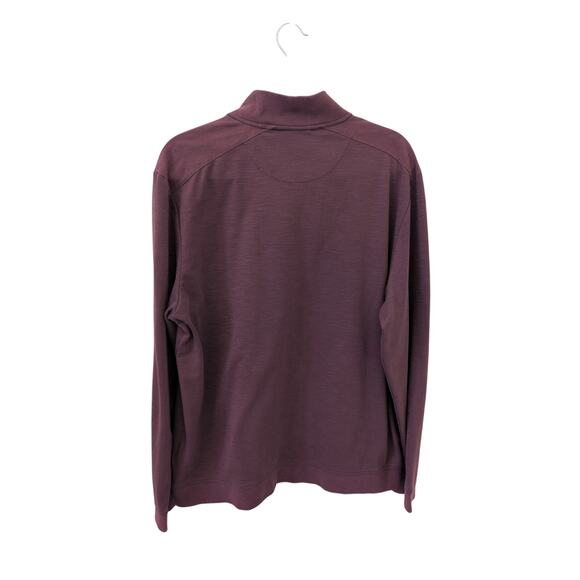 Ted Baker London Maroon Mock Neck Zip Sweater size 6 (XL) - Picture 2 of 4